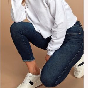 Free People High Rise Ankle Crop Jeans 28